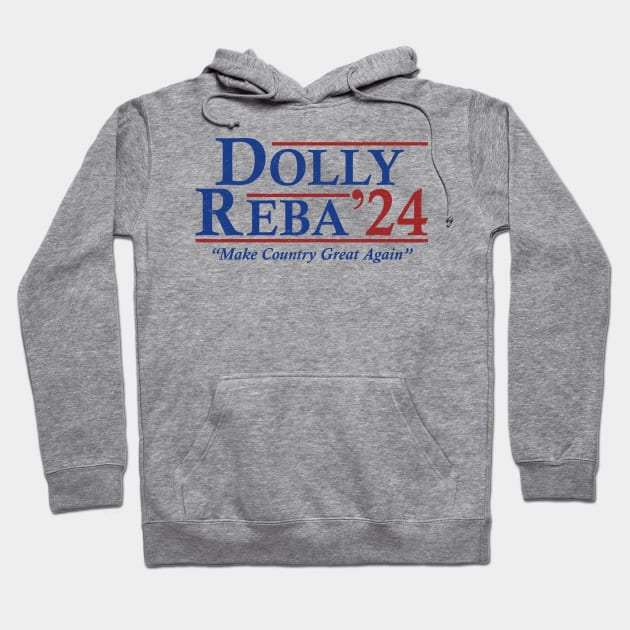 Dolly Reba 2024 Make Country Great Again Hoodie by RomanDanielsArt